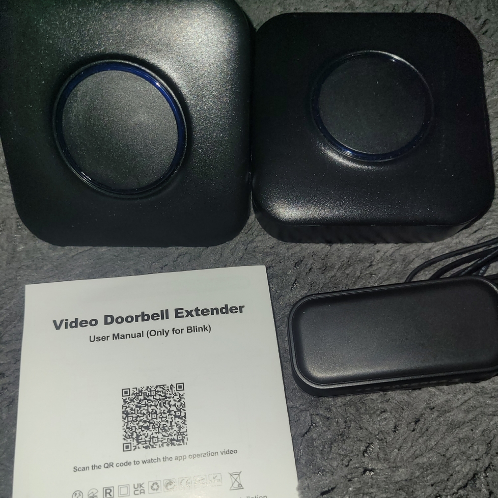 Black Video Doorbell Extender Set